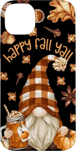 Vista 15 de Funda para iPhone 16 con diseño de especias de calabaza con diseño de gnomo de otoño