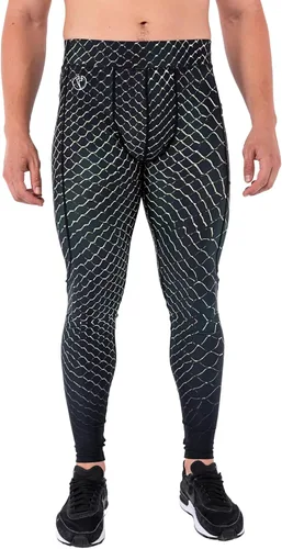 Vista 10 de Kapow Meggings Leggings de compresión para hombre con bolsillos y almohadilla Azul (Admiral Blue)
