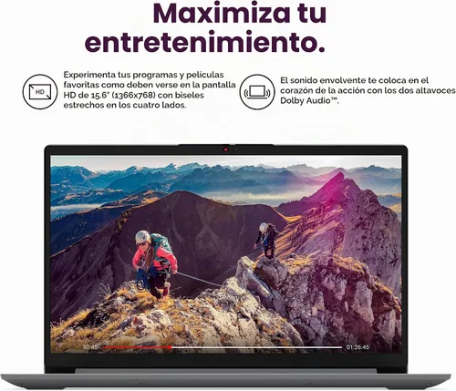 Vista 3 de Lenovo IdeaPad 1i - Computadora portátil de 15.6 pulgadas, 8 GB de RAM