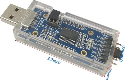 Vista 4 de DSD TECH SH-U09C Adaptador serie USB a TTL con chip FTDI FT232RL compatible con Windows 11, 10, 7 y Mac