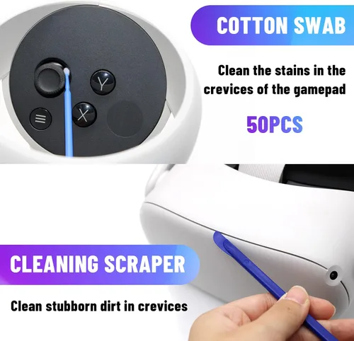 Vista 5 de VR Headset Cleaning Kit VR Lens Cleaner Lens Pen Cleaner Kit for Oculus Quest 2Hololens 2XboxPS4Wii Cleaning kit for Camera Game Controller VR