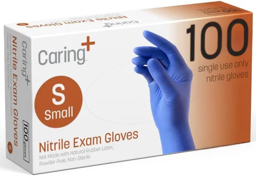 Vista 7 de Nitrile Exam Gloves, Powder Free and Not Made with Natural Rubber Latex Large (paquete de 100)