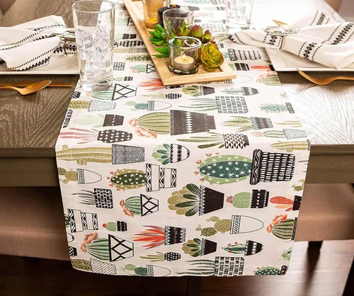 Vista 3 de DII Urban Cactus Kitchen Collection, camino de mesa, 14x108