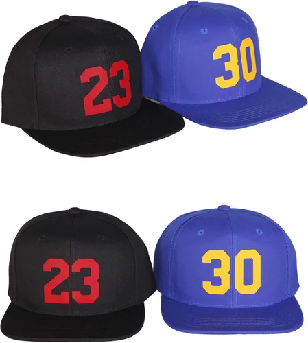 Vista 5 de Número de equipo modificado para requisitos particulares del jugador del color del sombrero del Snapback de la visera plana clásica de la visera