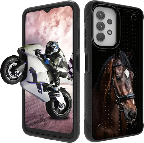 Vista 12 de Funda protectora resistente de doble capa para Samsung A14 5G (parte trasera con textura antideslizante), TPU suave a prueba de golpes, para Samsung