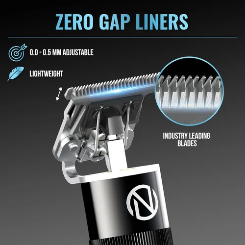 Vista 3 de NOVAH Grooming - Cortapelo profesional para hombres, juego de cortapelos y recortadores para barbero, cortapelos inalámbrico para hombres, kit