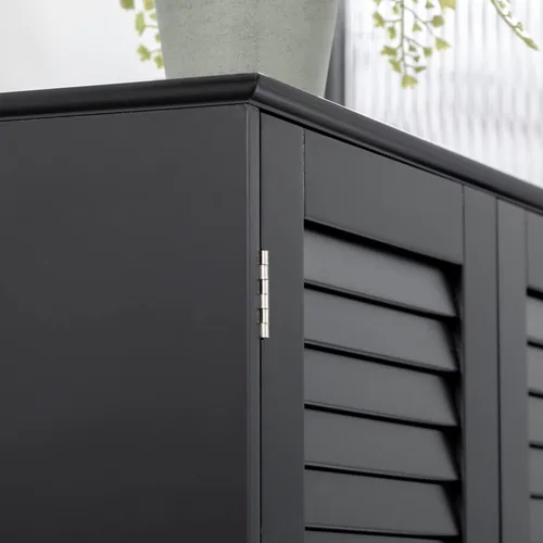 Vista 8 de HOMCOM Armario de almacenamiento alto y estrecho para baño con puertas y estantes ajustables, gabinete de lino independiente con 2 armarios