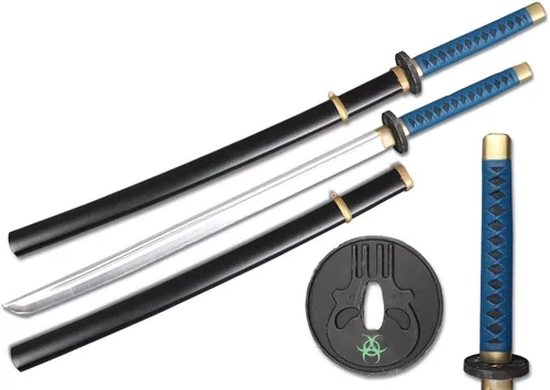 Vista 6 de Espada Samurai de espuma de 39 pulgadas (1) + paquete de vaina de plástico (1)