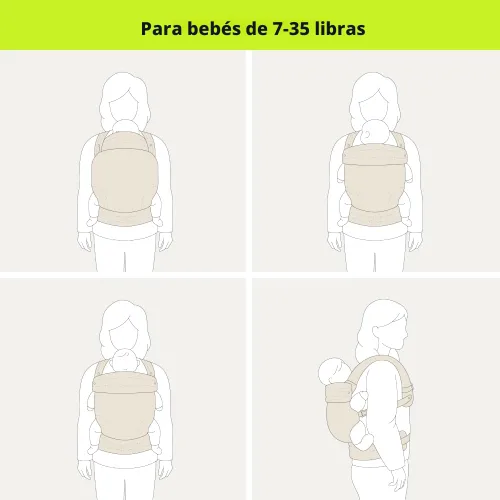 Vista 6 de Portabebés ergonómico para recién nacidos a niños pequeños, cómodo, elegante, lindo y fácil de usar