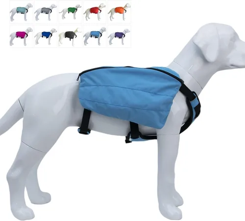 Vista 13 de Mochila multifuncional para perros para senderismo, mochila multifuncional para el día del perro, bolsa de viaje con cremallera, mochila