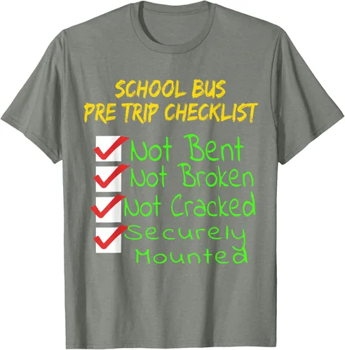 Vista 23 de Camiseta de camionero para conductor de autobús escolar CDL, Negro, S