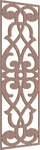 Vista 72 de 9 3/8"W x 24 3/8"H x 1/4"T Bellaire Decorativos Paneles de pared de madera calado, abedul