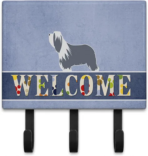 Vista 25 de Caroline's Treasures Afghan Hound - Gancho de pared de bienvenida, triple, multicolor Afghan Hound Welcome artwork on ceramic tile with three