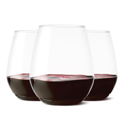 Vista 8 de TOSSWARE POP - Juego de 12 copas de vino de plástico transparente de 18 onzas, de calidad premium, reciclables, irrompibles y cristalinas, 12