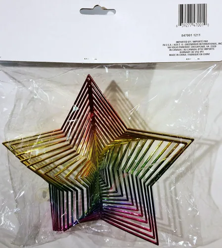 Vista 2 de Decoración de jardín Wind Twister: estrella arcoíris