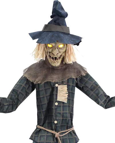 Vista 4 de Spirit Halloween 6 pies Strawman Animatrónico, Multicolor