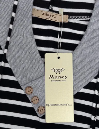 Vista 3 de Miusey - Sudadera de manga larga para mujer con capucha y bolsillo canguro, túnica