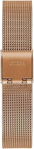 Vista 9 de GUESS Reloj para mujer de 1.102 in - Pulsera de tono dorado con esfera blanca y caja dorada