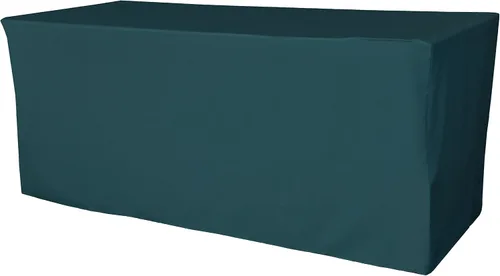 Vista 9 de LA Linen Mantel ajustable de popelina de poliéster, 96.2 in de largo x 30.0 in de ancho x 76.2