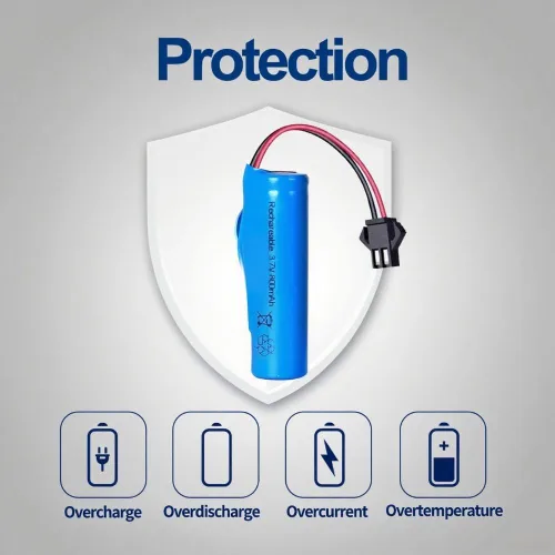 Vista 7 de Batería recargable de iones de litio de 3.7V 800mAh para coches RC, barcos, camiones, juguetes de control remoto