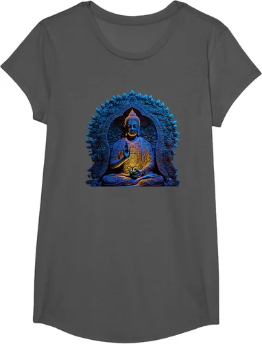 Vista 32 de Estatua de Buda Yoga Budismo Zen Buddhism Meditation T-Shirt Negro
