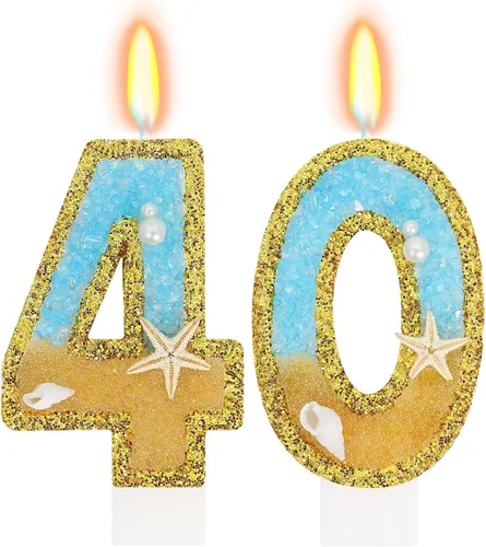Vista 73 de Vela número 1 de estrella de mar de playa para decoración de pastel Plata
