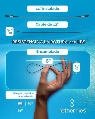 Vista 4 de Organización de cables, kit de correas de bricolaje – Correas de cable personalizables para computadoras, adaptadores y dongles – Cables de amarre