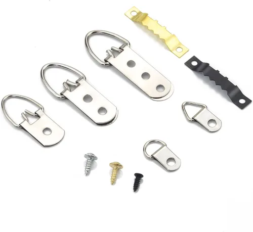 Vista 4 de Kit de 500 piezas para colgar cuadros, ganchos surtidos resistentes con tornillos para colgar cuadros (500)