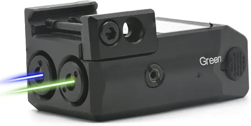 Vista 2 de HiLight Tactical Performance Series Dual Laser Blue, Green, Purple, Red - Rechargeable - Hard Anodized Aluminum - Handheld/Rail Mount Light & Dual
