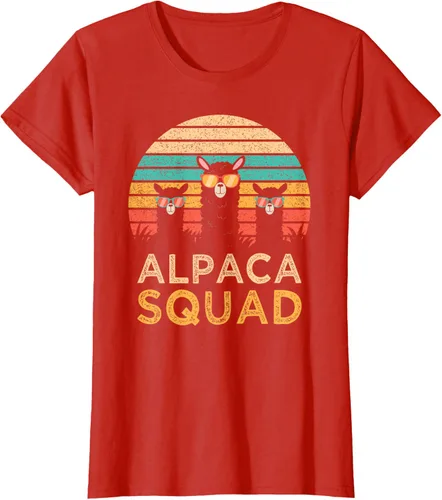 Vista 76 de Divertidas gafas de sol de escuadrón de alpaca Cool Alpacas Vintage Gift T-Shirt, Negro, S
