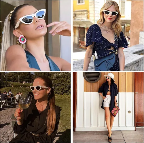 Vista 3 de mosanana Gafas de sol de moda para mujer con estilo de ojo de gato MS51810