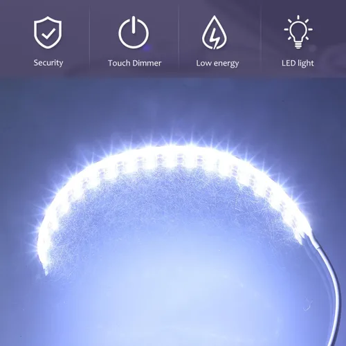 Vista 4 de Tira de luz LED autoadhesiva blanca fría para máquina de coser, 6.6 ft, 5 V, USB 6500 K