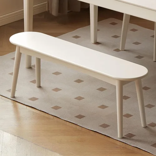 Vista 21 de Banco de comedor 100% madera maciza de 47.2'', banco largo de madera de roble para mesa de comedor, pie de cama, entrada, pasillo, respaldo de sofá