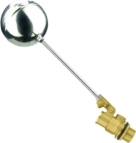 Vista 2 de Water Float Valve 2pcs 1/2" 3/4" 1" Brass Float Valve Water Tower Tank Level Flow Automatic Control For Water Trough,Water Tank,Aquariums(1")