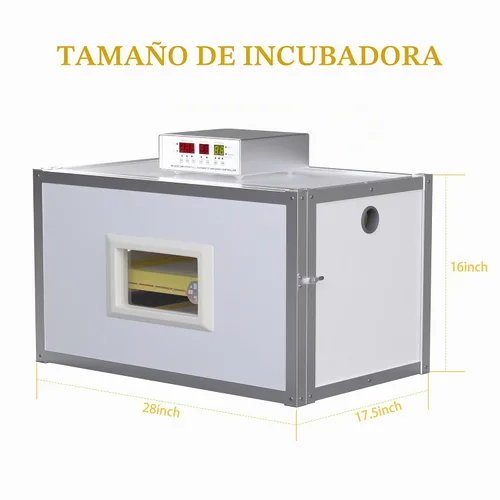 Vista 2 de Incubadora de huevos, incubadora de huevos de granja con giro automático de huevos y control de humedad, máquina industrial de crianza de pollo