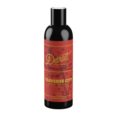 Vista 10 de Detroit Grooming Co. Acondicionador de barba con extracto de manzana y aloe vera, suavizante, desenredante e hidratante para barba, edición negra