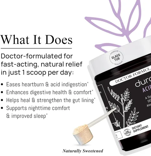 Vista 3 de Durable Alivio ácido – DGL y aloe vera – Apoya la acidez estomacal, la indigestión y el reflujo ocasionales – Salud intestinal y digestiva