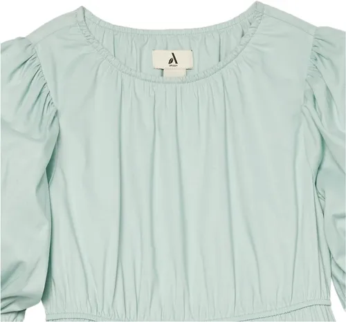 Vista 2 de Tienda Essentials Girls' Cotton Blend Puff Sleeve Tiered Maxi Dress (Previously Tienda Aware)