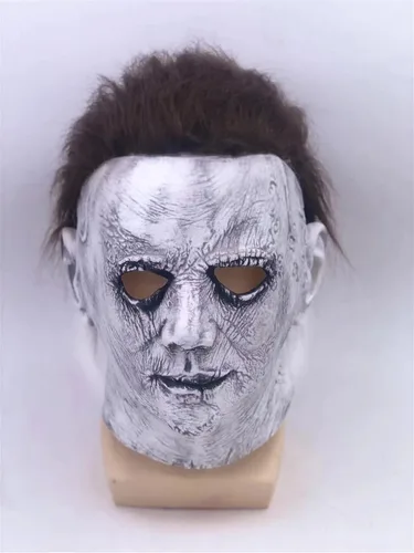 Vista 8 de Led Latex Mask for Halloween Michael Kills Cosplay Scary Masks with Hair Horror Killer Dress Up Costumes Adult Man Masks