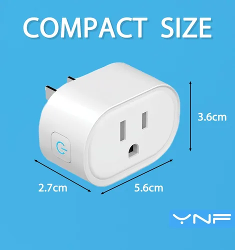 Vista 8 de YNF Mini enchufe inteligente, configuración simple con un comando de voz, enchufes inteligentes compatibles con Alexa, control remoto, temporizador