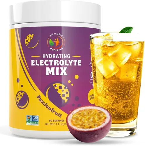 Vista 13 de Polvo de electrolitos – Mezcla de hidratación de manzana crujiente sin azúcar 90 porciones Keto, vegano, sin gluten Electrolitos naturales