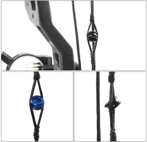Vista 3 de 4PCS Bow Sight Peep, 1/4" 3/16" aleación de aluminio Peep Sight Archery Accesorios para arco compuesto