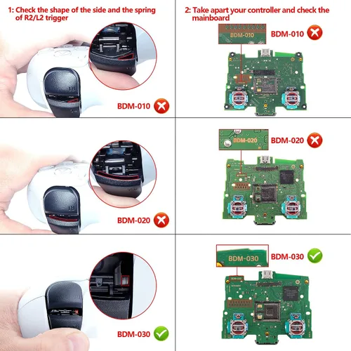 Vista 2 de eXtremeRate Paletas traseras rojas texturizadas Kit de reposición programable RISE para controlador PS5 BDM-030, tablero de actualización y carcasa
