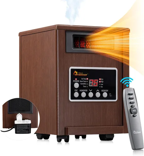 Vista 9 de DR. INFRARED HEATER DR-991 Calentador de Espacio de Chimenea Eléctrica Portátil con Humidificador y Control Remoto, Calor Infrarrojo, Efecto