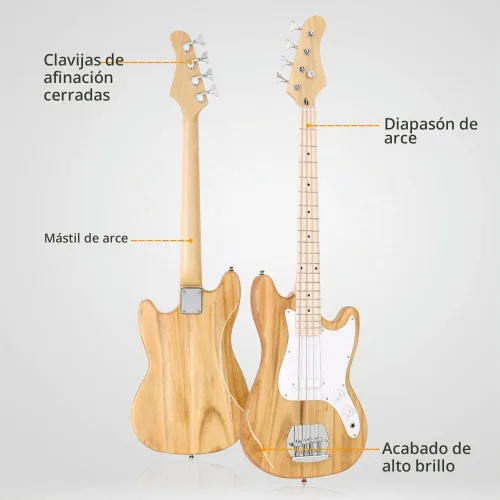 Vista 2 de Ktaxon Bajo eléctrico de 4 cuerdas, kit de bajo eléctrico