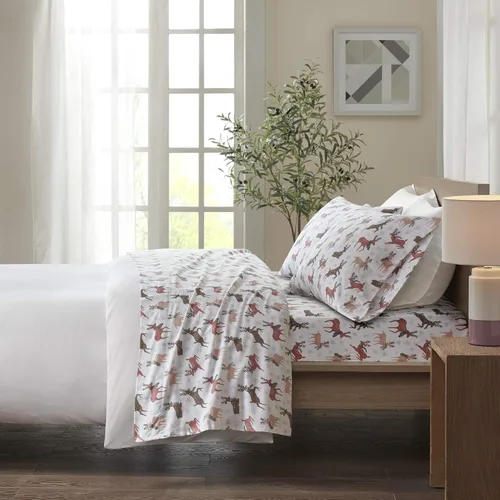 Vista 214 de Sleep Philosophy - True North - Juego de sábanas de franela, 100% de algodón, cómodo, bonito y muy suave, con bolsillo elástico que se adapta a