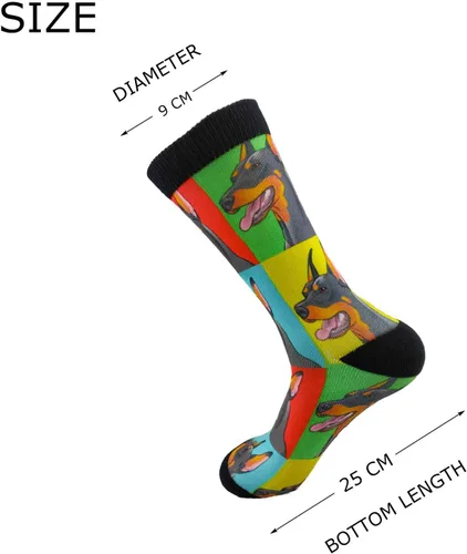 Vista 3 de YISHOW Calcetines unisex novedosos y divertidos, para regalo, Blanco
