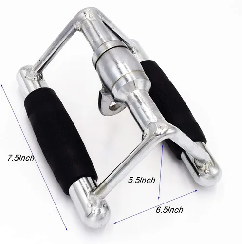 Vista 2 de LAT Pull Down Bar Strength Training Cable Machine Accessories Gire el agarre de goma