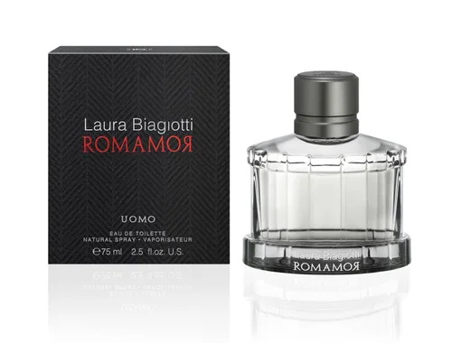 Vista 4 de Laura Biagiotti Romamor - Colonia para hombres - Fragancia ámbar amaderada - Perfume para hombres con pomelo, pimienta negra, vetiver y jengibre