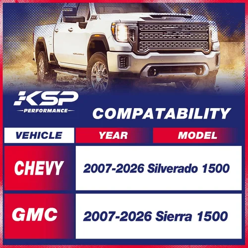 Vista 2 de KSP 2" Kits de elevación de nivelación Silverado, espaciadores de elevación de suspensión delantera de 2 pulgadas compatibles con Chevy Silverado